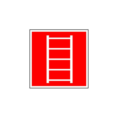 Знак F-03 «Пожарная лестница» 150×150 (самоклейка)