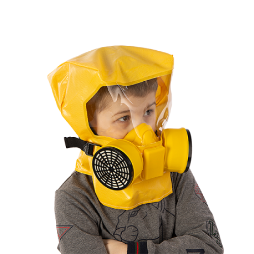 Универсальный фильтрующий малогабаритный самоспасатель УФМС ШАНС-ЕУ базовый с фильтрами ФСЭ-С с четвертьмаской (не менее 35 мин.) (детский)