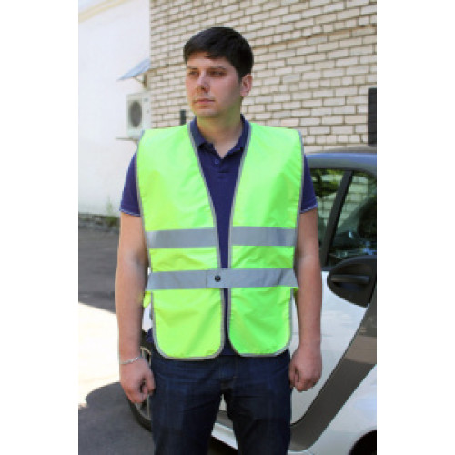 Жилет сигнальный со световозвращающими полосами (салатовый)