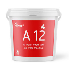 Краска негорючая (КМ0) для путей эвакуации Аквест-12 (А 12) (7 кг)