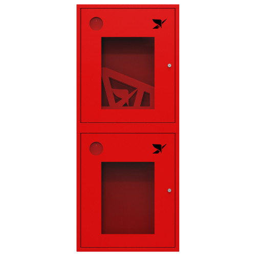 Шкаф пожарный ШП-К-О-Пульс-320 НОК левый с почтовым замком (навесной, открытый, красный)