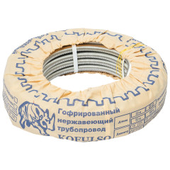 Труба гофрированная из нержавеющей стали отожжённая 25 мм 1