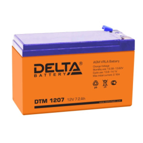 Аккумуляторная батарея Delta DTM 1207 (12В 7,2Ач) 151х65х94 мм