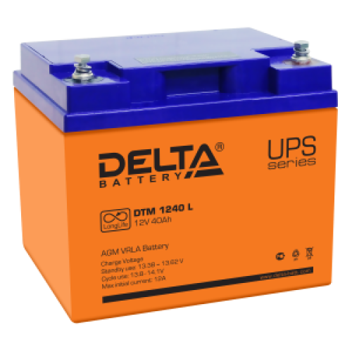 Аккумуляторная батарея Delta DTM 1240 L (12В 40Ач) 198х166х170 мм