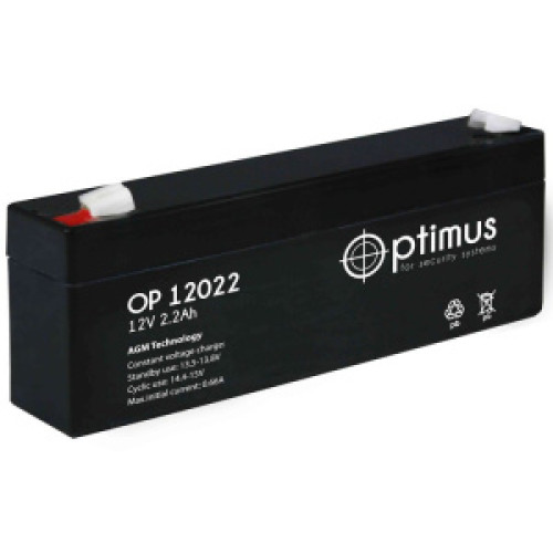 Аккумуляторная батарея Optimus OP 12022 (12В 2,2Ач) 178х35х60 мм