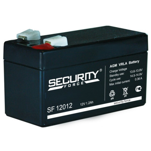 Аккумуляторная батарея Security Force SF 12012 (12В 1,2Ач) 97х43х53 мм