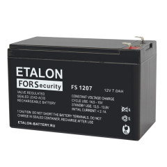 Аккумуляторная батарея ETALON FS 1207 (12В 7Ач) 151х65х102 мм