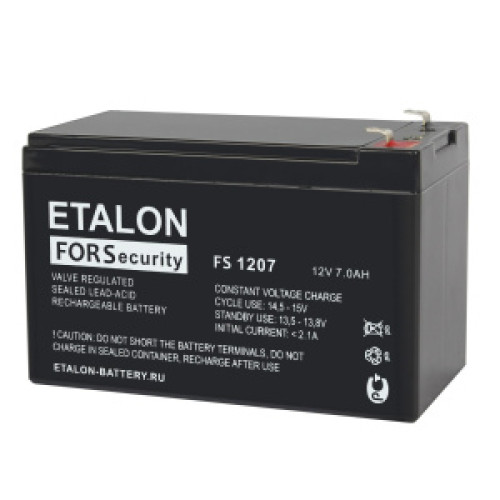 Аккумуляторная батарея ETALON FS 1207 (12В 7Ач) 151х65х102 мм